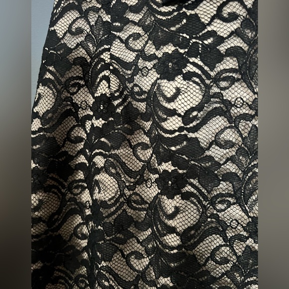 White House Black Market Ivory and Black Lace cocktail dress in Size 4 - Picture 2 of 5